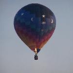hot air ballon in flight